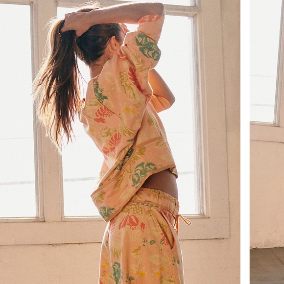 FREE PEOPLE Where Wind Blows Printed Sweatshirt - Picture 3 of 13